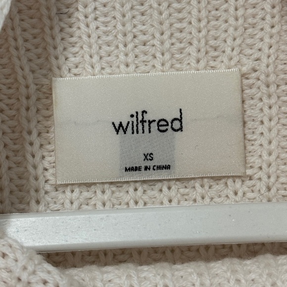 Aritzia Wilfred 100% Merino Wool Sweater Montpellier Turtleneck white size XS - Picture 3 of 9